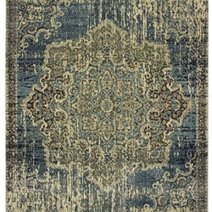 ESSY RUGS RALEIGH 6649H Blue/ Ivory Area Rugs