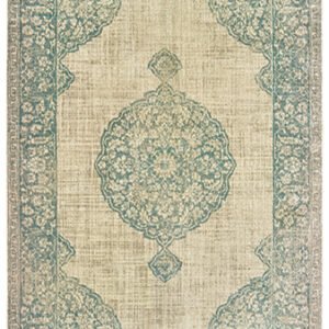 ESSY RUGS RALEIGH 099J5 Ivory/ Blue Area Rugs