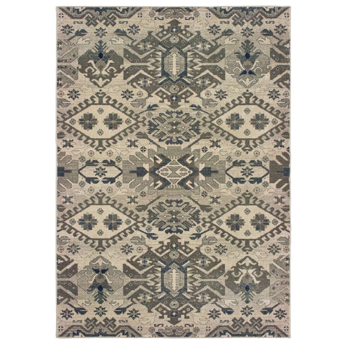ESSY RUGS RICHMOND 1807J Grey/ Brown Area Rugs