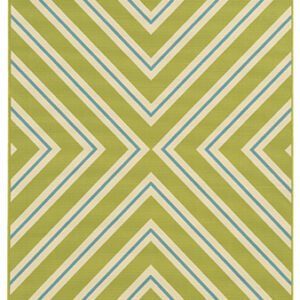 ESSY RUGS RIVIERA 4589M Green/ Blue Area Rugs