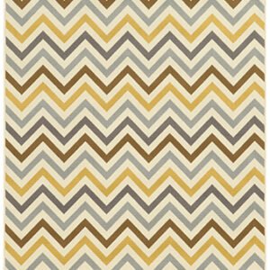 ESSY RUGS RIVIERA 4593A Ivory/ Grey Area Rugs
