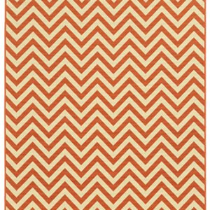 ESSY RUGS RIVIERA 4593P Ivory/ Orange Area Rugs