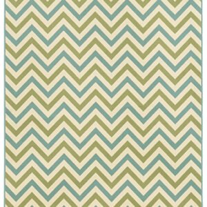 ESSY RUGS RIVIERA 4593U Ivory/ Blue Area Rugs